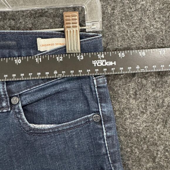 Tory Burch Jeans Womens 26 Blue Cropped Skinny Denim Stretch Mid Rise Casual - Picture 6 of 12